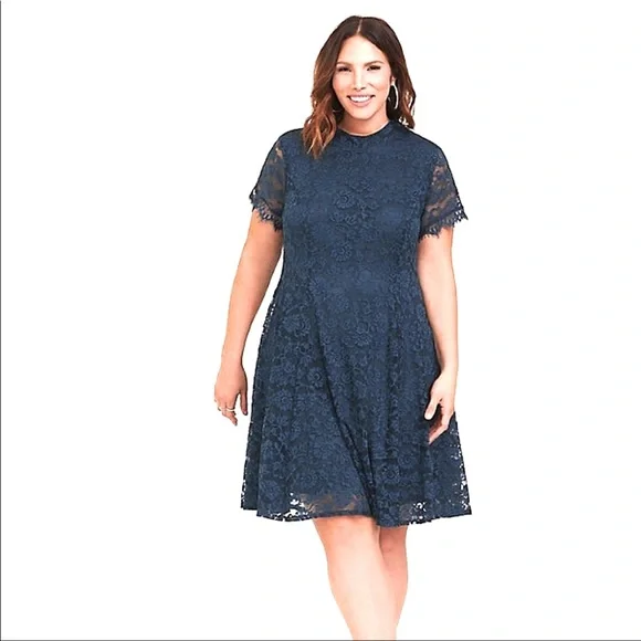 ml monique lhuillier off the shoulder lace dress Ocean Lace Long Sleeve Dress 6 / Ocean main image 0